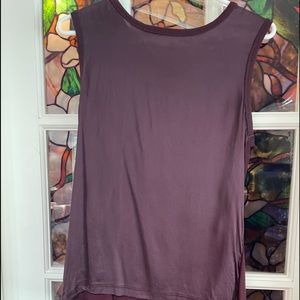 Vintage Mexx silk front  and viscose back burgundy top. Size L.